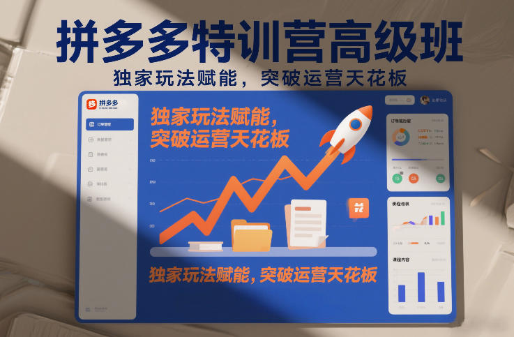 拼多多特训营高阶班，独家玩法赋能，突破运营天花板(更新26年4月24日)-轻创终点站