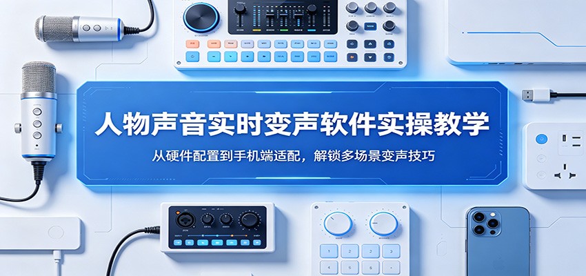 人物声音实时变声软件实操教学：从硬件配置到手机端适配，解锁多场景变声技巧-轻创终点站