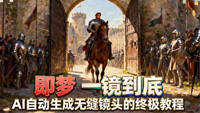 即梦AI一镜到底终极教程，智能补帧+运镜技巧，AI自动生成无缝丝滑长镜头高效出片-轻创终点站