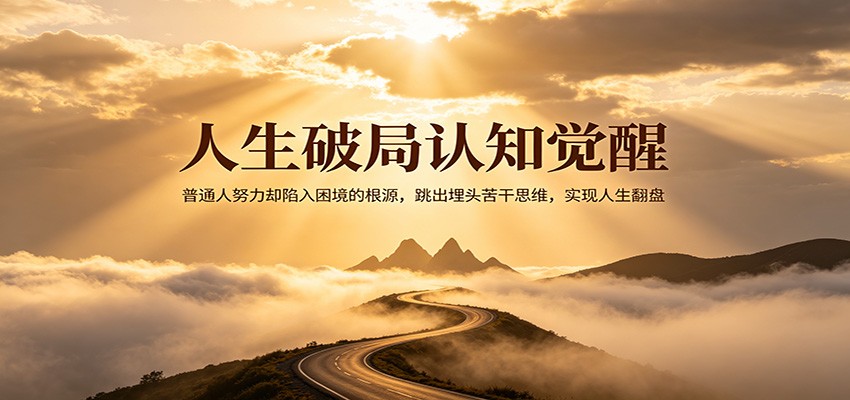 人生破局认知觉醒，普通人努力却陷入困境的根源，跳出埋头苦干思维，实现人生翻盘-轻创终点站
