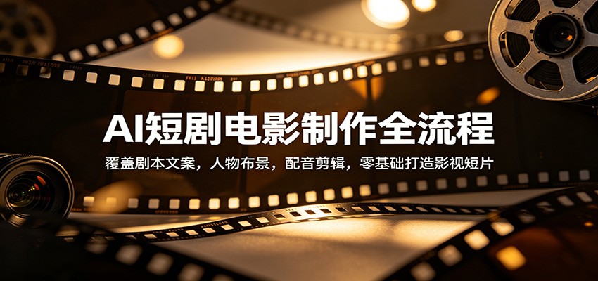 AI短剧电影制作全流程：覆盖剧本文案，人物布景，配音剪辑，零基础打造影视短片-轻创终点站
