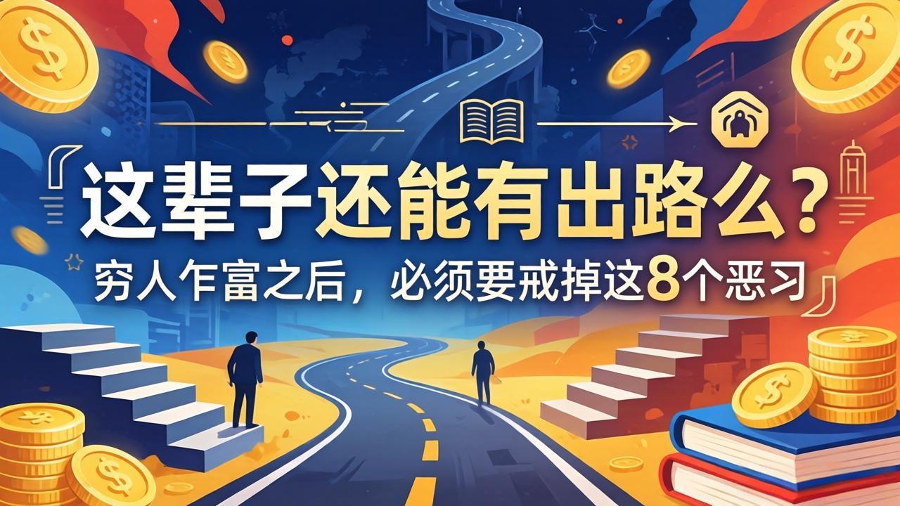 关于人生两篇付费文章【这辈子还能有出路么？】【穷人乍富之后，必须要戒掉这8个恶习】-轻创终点站