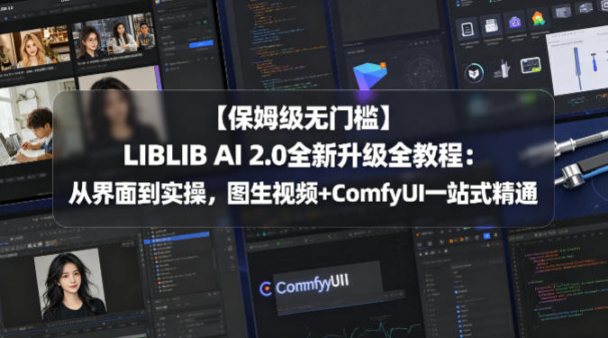 【保姆级无门槛】LIBLIB AI 2.0全新升级全教程：从界面到实操，图生视频+ComfyUI一站式精通-龙祁智能体社区