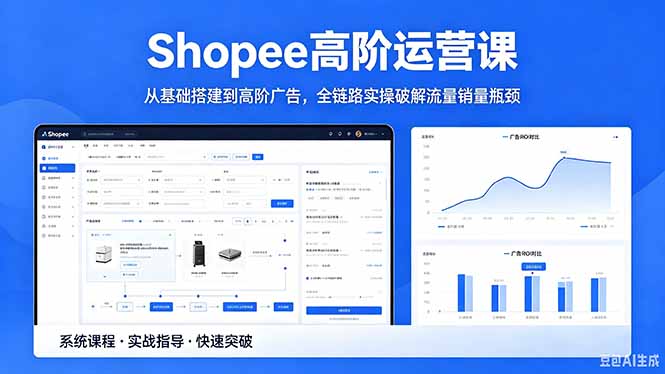 Shopee高阶运营课-2026年5月更新，从基础搭建到高阶广告，全链路实操破解流量销量瓶颈-龙祁轻创社区