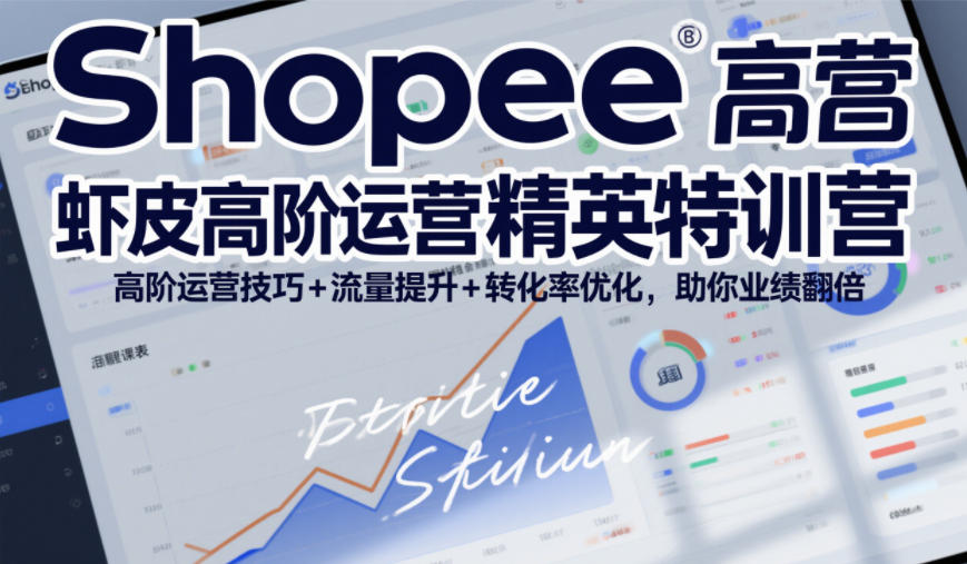 Shopee虾皮高阶运营精英特训营，高阶运营技巧+流量提升+转化率优化，助你业绩翻倍(更新26年5月)-龙祁轻创社区