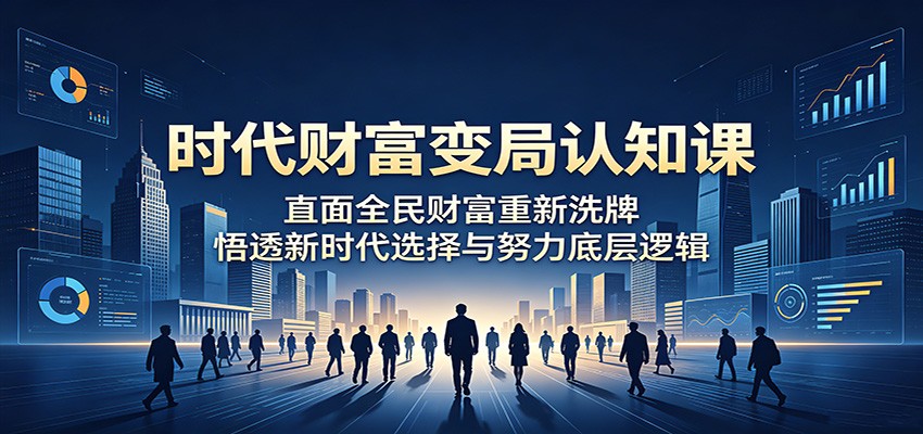 时代财富变局认知课：直面全民财富重新洗牌，悟透新时代选择与努力底层逻辑-龙祁轻创社区