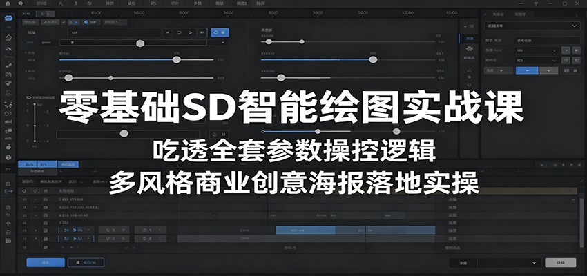 零基础SD智能绘图实战课：吃透全套参数操控逻辑，多风格商业创意海报落地实操-龙祁轻创社区
