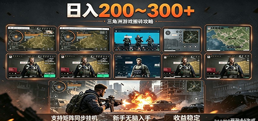 日入200~300+ 三角洲全自动搬砖项目，新手零门槛即可无脑入手-龙祁轻创社区