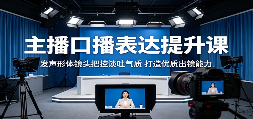 主播口播表达提升课：发声形体镜头把控谈吐气质，打造优质出镜能力-龙祁轻创社区