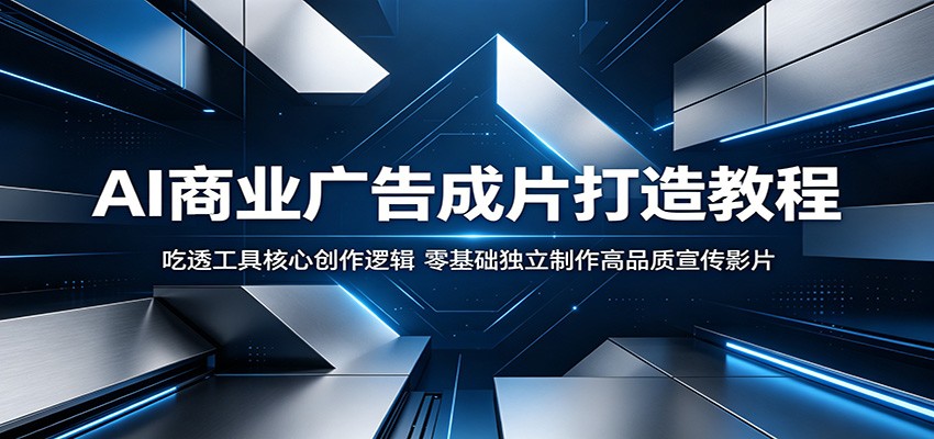 AI商业广告成片打造教程：吃透工具核心创作逻辑，零基础独立制作高品质宣传影片-龙祁轻创社区
