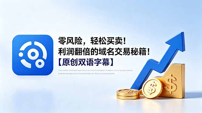 零风险，轻松买卖！利润翻倍的域名交易秘籍！【原创双语字幕】-龙祁轻创社区