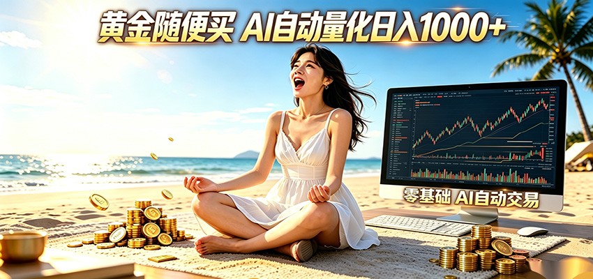 黄金随便买？AI自动外汇量化交易 在家当皇帝 日入1000+-龙祁轻创社区