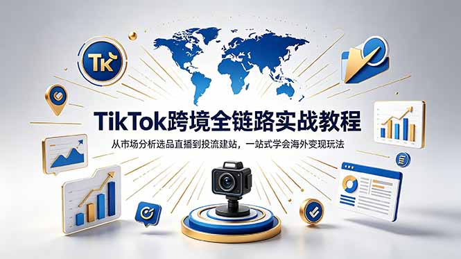 TikTok+独立站跨境基础全套教程，拆解平台盈利逻辑，新手从零跑通变现全流程-龙祁轻创社区