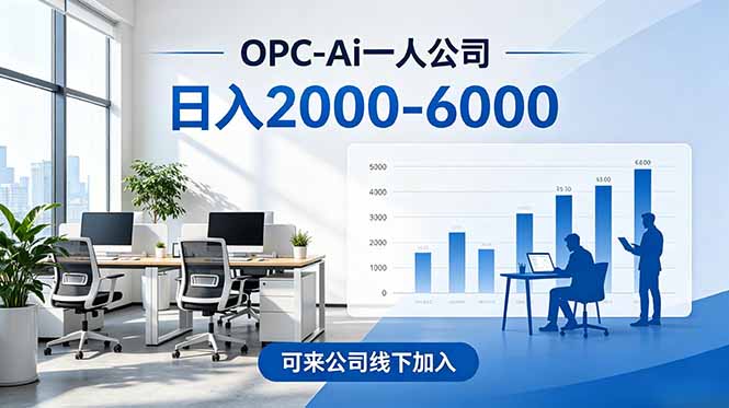 2026创业新风口—OPC一人公司模式震撼首发！日收益2000-6000+，项目绿色长久，安全稳健，合...-龙祁轻创社区