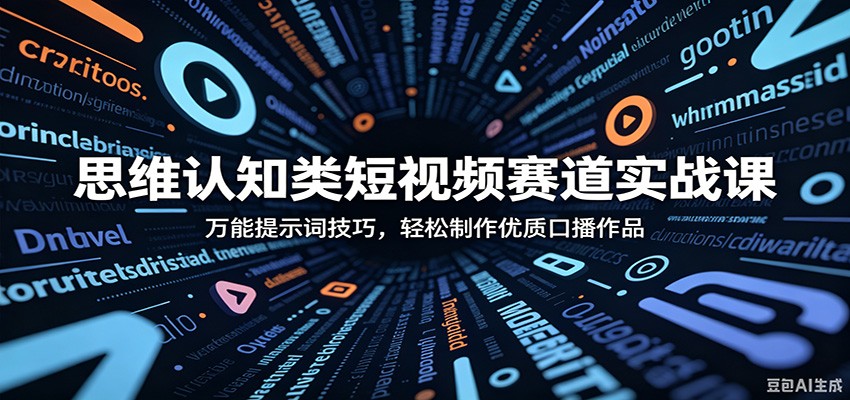 思维认知类短视频赛道实战课：万能提示词技巧，轻松制作优质口播作品-龙祁轻创社区
