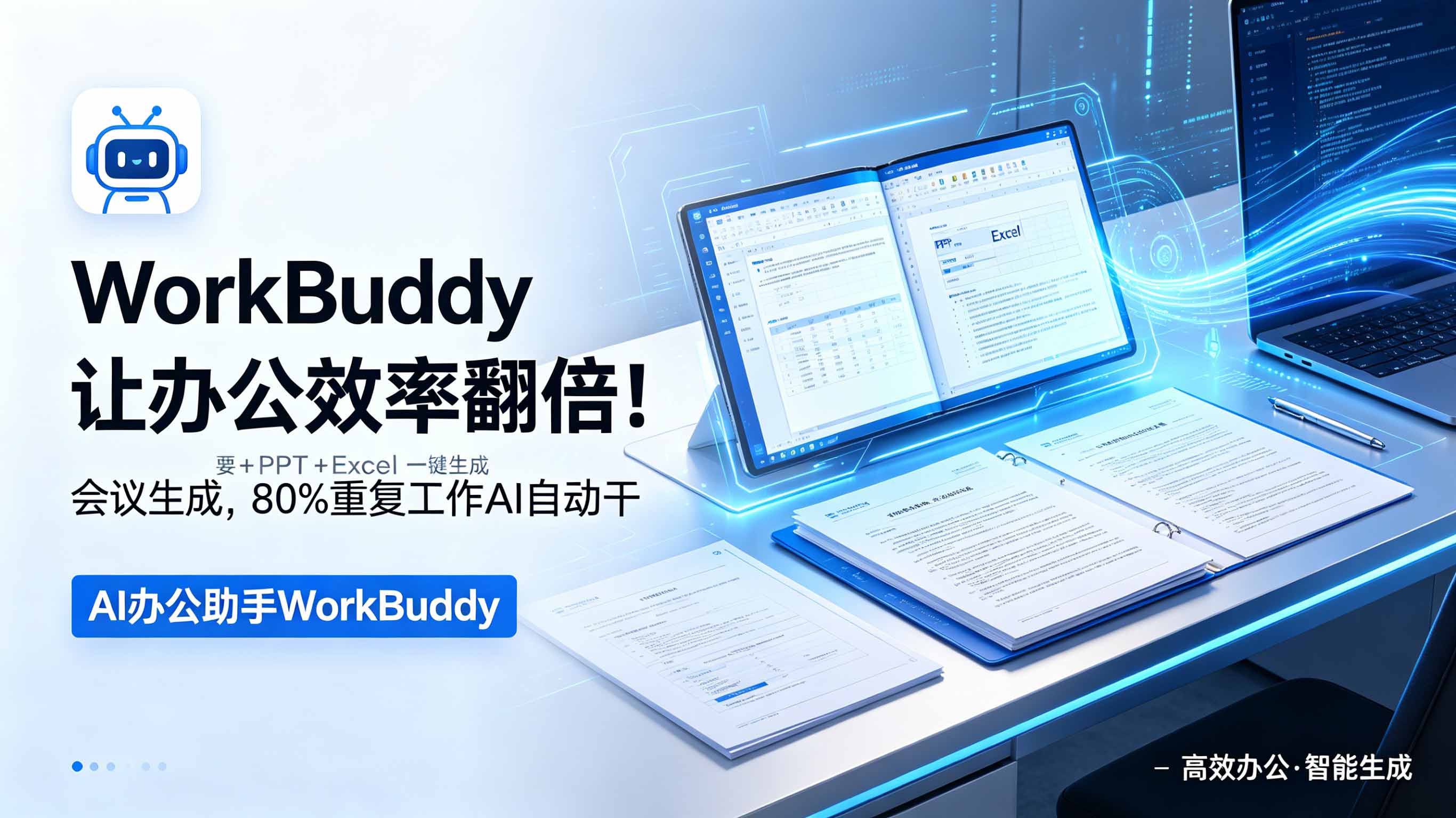 WorkBuddy让办公效率翻倍！会议纪要+PPT+Excel一键生成，80%重复工作AI自动干-龙祁轻创社区