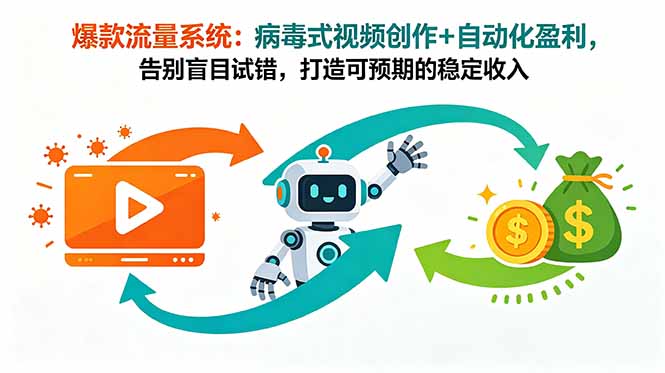 爆款流量系统：病毒式视频创作+自动化盈利，告别盲目试错，打造可预期的稳定收入-龙祁轻创社区