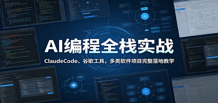 AI编程全栈实战：ClaudeCode、谷歌工具，多类软件项目完整落地教学-龙祁轻创社区