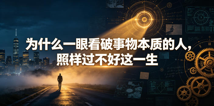 付费文章：为什么一眼看破事物本质的人，照样过不好这一生-龙祁轻创社区
