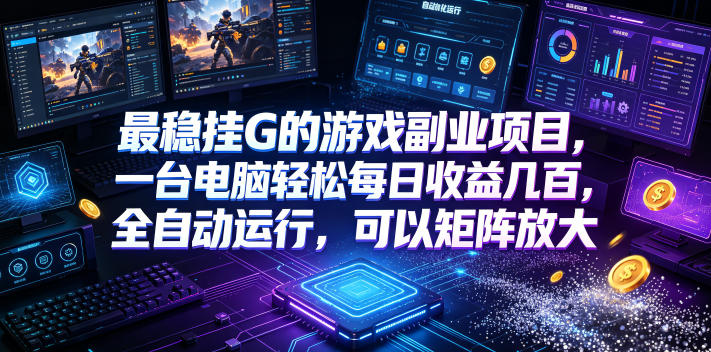 AI游戏全自动挂机项目，单号日入100左右，可矩阵放大！-龙祁轻创社区