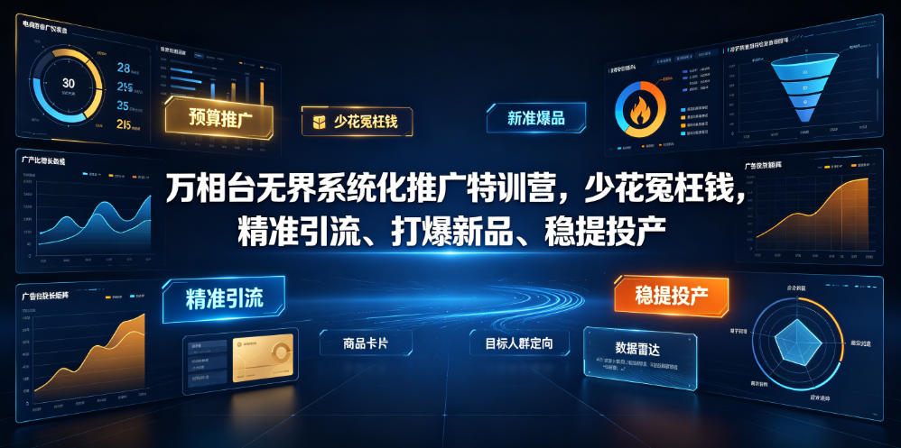 万相台无界系统化推广特训营VI0.0，少花冤枉钱，精准引流、打爆新品、稳提投产(全程录音+字幕)-龙祁轻创社区