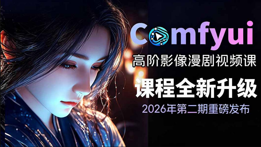 2026新版ComfyUI漫剧动画全流程实战课，0基础入门到进阶全流程动态漫，轻松实现流量变现-龙祁轻创社区