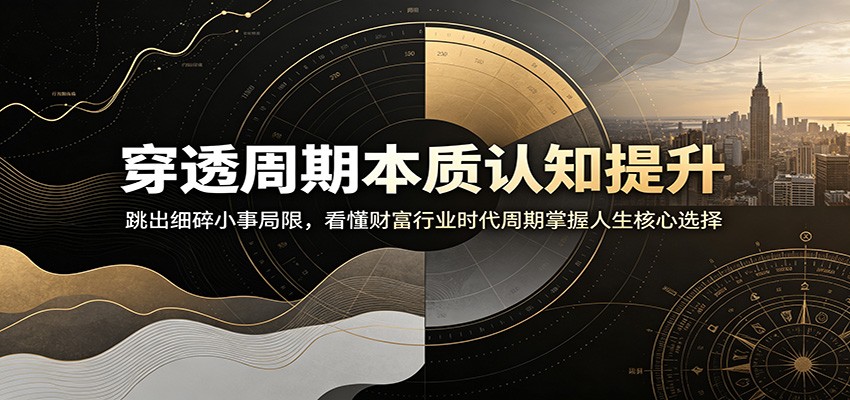 穿透周期本质认知提升：跳出细碎小事局限，看懂财富行业时代周期掌握人生核心选择-龙祁轻创社区