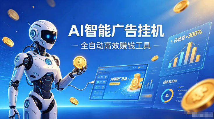 AI智能广告挂G，在家自动賺收益，全程无需人工操作、不用直播、不用拉人【揭秘】-龙祁轻创社区