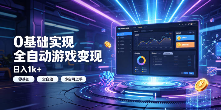 0基础实现全自动游戏变现，日入1k+，小白直接上手搞钱！【揭秘】-龙祁轻创社区