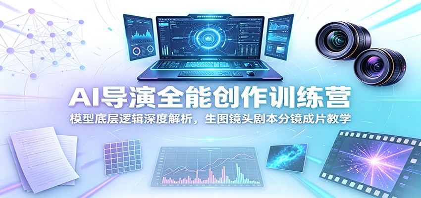 AI导演全能创作训练营：模型底层逻辑深度解析，生图镜头剧本分镜成片教学-龙祁轻创社区