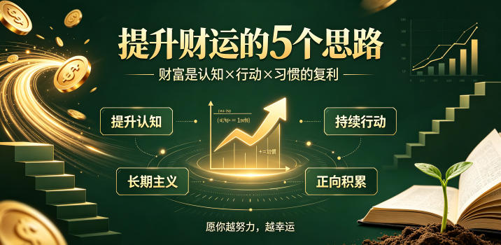 付费文章：提升财运的5个思路——财富是认知x行动x习惯的复利，愿你越努力，越幸运-龙祁轻创社区