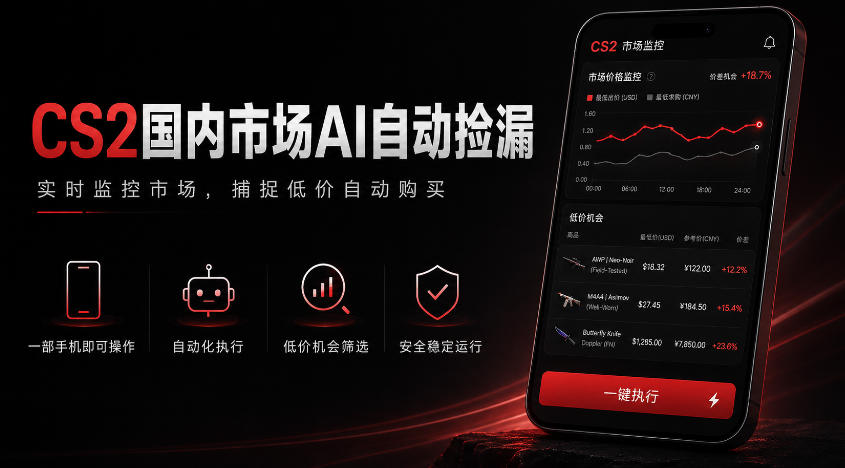 游戏市场AI自动监控，实时检测差价捡漏，简单轻松，日入300+【揭秘】-龙祁轻创社区