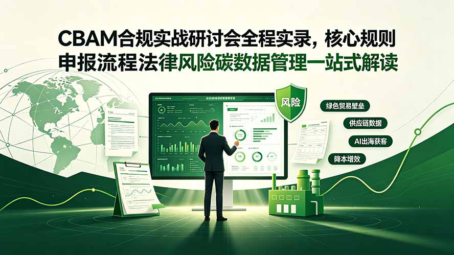 CBAM合规实战研讨会全程实录，核心规则申报流程法律风险碳数据管理一站式解读-龙祁轻创社区
