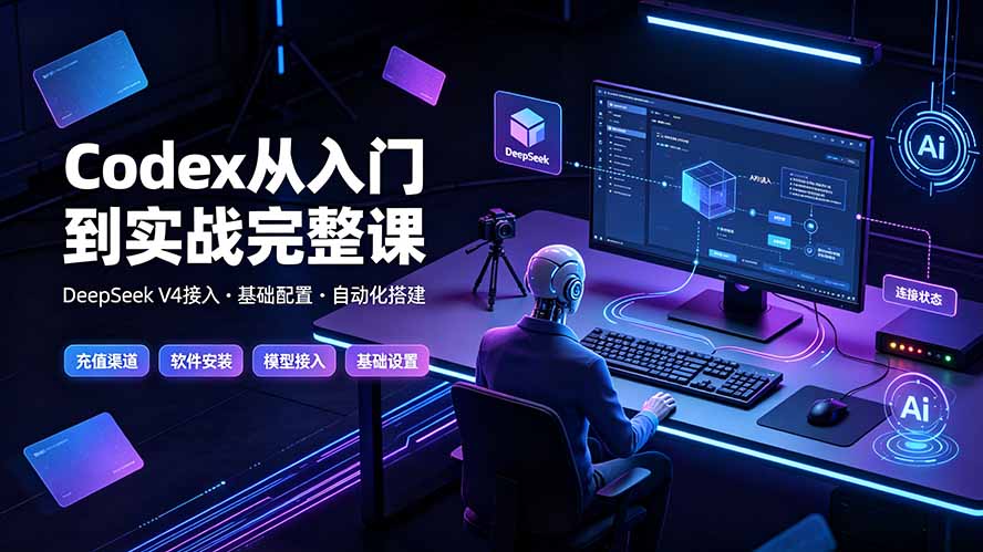 Codex从入门到实战完整课｜充值·安装·接入DeepSeek，记忆·插件·Skill·CLI·MCP全拆解-龙祁轻创社区