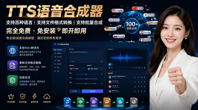 最新TTS配音，支持批量，支持文件格式转换，功能超多-龙祁轻创社区