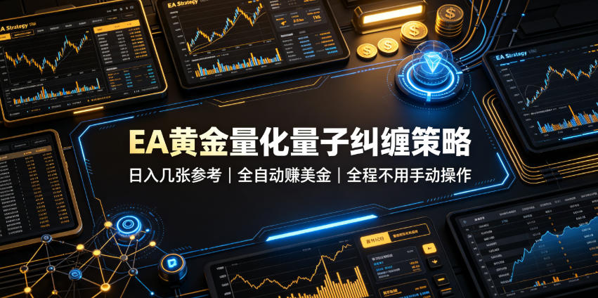 EA黄金量化量子纠缠策略，日入几张，全自动賺美金，全程不用手动操作！【揭秘】-龙祁轻创社区
