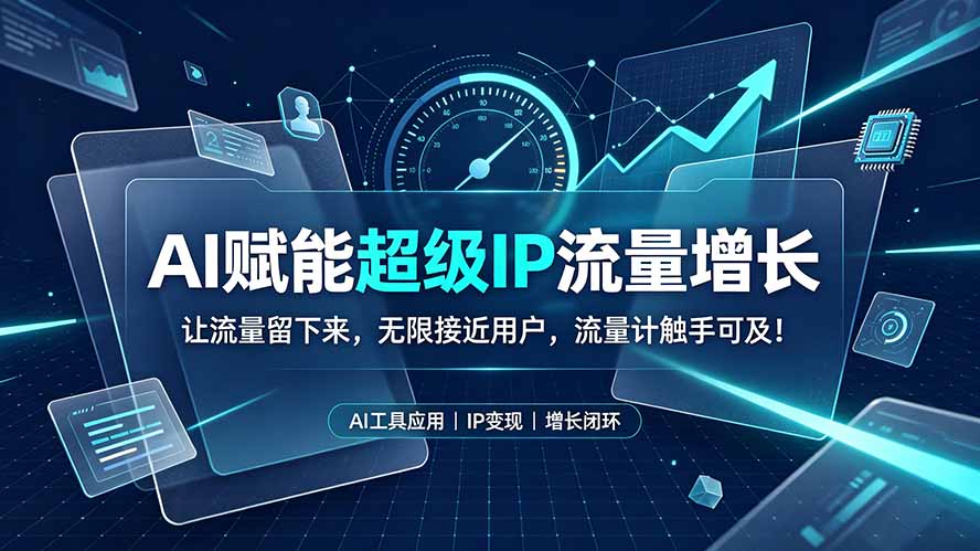 AI赋能超级IP流量增长：让流量留下来，无限接近用户，流量计触手可及！-龙祁轻创社区