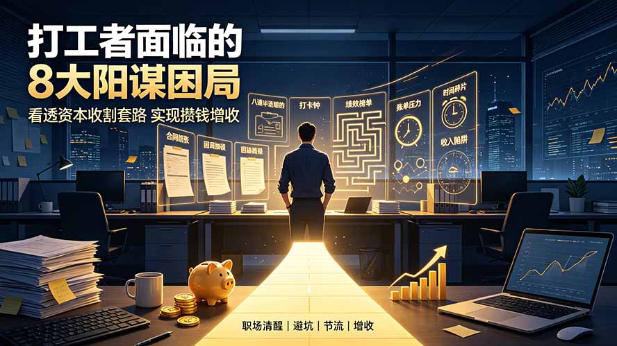 付费文章：打工者面临的8大阳谋困局，看透资本收割套路实现攒钱增收-龙祁轻创社区