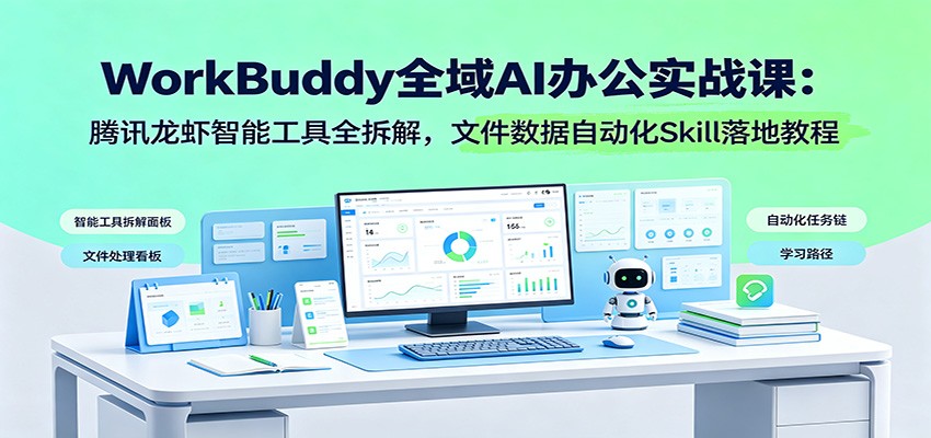 WorkBuddy全域AI办公实战课：腾讯龙虾智能工具全拆解，文件数据自动化Skill落地教程-龙祁轻创社区