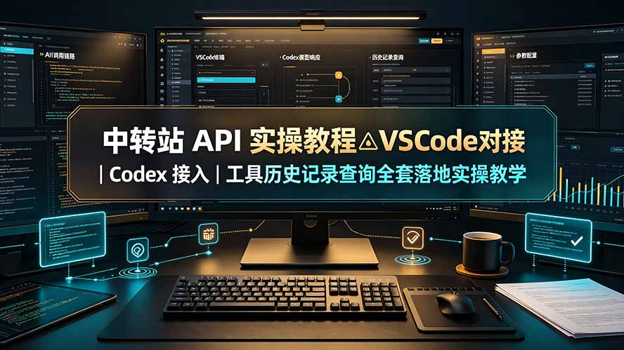 中转站 API 实操教程△VSCode 对接｜Codex 接入｜工具历史记录查询全套落地实操教学-龙祁轻创社区