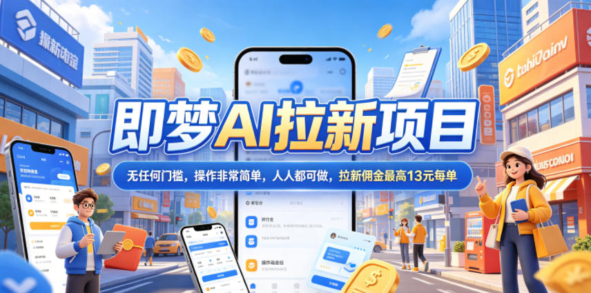 2026年即梦AI拉新项目最新玩法，无任何门槛，操作非常简单，人人都可做，拉新佣金最高13米每单(更新07月25日)-龙祁轻创社区