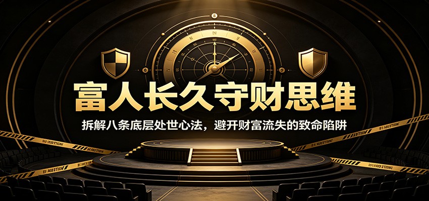 富人长久守财思维：拆解八条底层处世心法，避开财富流失的致命陷阱-龙祁轻创社区