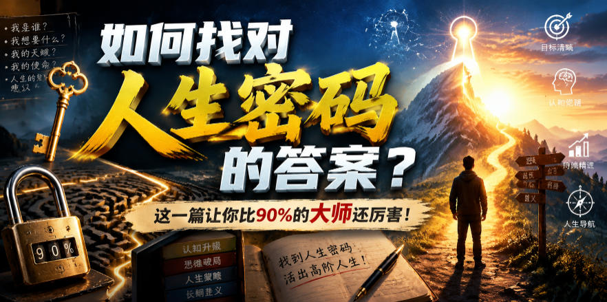付费文章：如何找对人生密码的答案？这一篇让你比90%的大师还厉害！-龙祁轻创社区