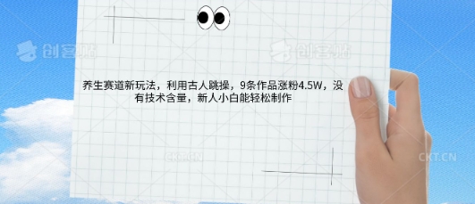 AI养生赛道新玩法，10条作品涨粉5.2W，操作简单，新人小白能轻松制作-龙祁轻创社区
